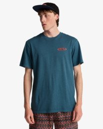 0 Since 73 Poster - T-Shirt &agrave; manches courtes pour Homme Bleu EBYZT00504 Billabong