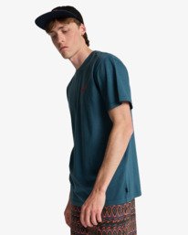 3 Since 73 Poster - T-Shirt &agrave; manches courtes pour Homme Bleu EBYZT00504 Billabong