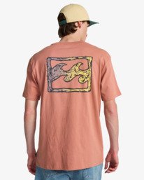 1 Crayon Wave - Short Sleeve T-Shirt for Men Pink EBYZT00525 Billabong