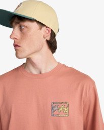 4 Crayon Wave - Short Sleeve T-Shirt for Men Pink EBYZT00525 Billabong