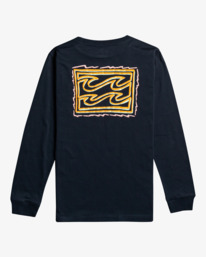 1 Crayon Wave - Camiseta de Manga Larga para Chicos Azul F2LS10BIF2 Billabong