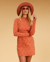 1 Salty Blonde Coconut Flowers - Bodycon Dress for Women Brown F3DR21BIF2 Billabong