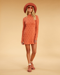 2 Salty Blonde Coconut Flowers - Bodycon Dress for Women Brown F3DR21BIF2 Billabong