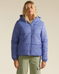 0 Transport - Hooded Puffer Jacket for Women Blue F3JK33BIF2 Billabong