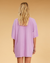 2 Salty Blonde Easy Shores - Oversized T-Shirt for Women Purple F3KT08BIF2 Billabong