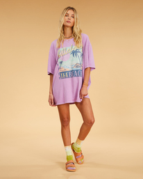 1 Salty Blonde Easy Shores - Oversized T-Shirt for Women Purple F3KT08BIF2 Billabong