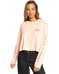 0 Lovers Of The Sun - Cropped Long Sleeve T-Shirt for Women Pink F3LS18BIF2 Billabong