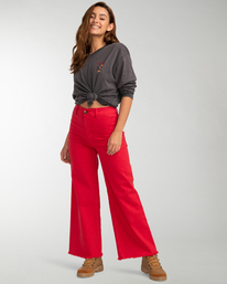 0 Free Fall - Pantalón de pata ancha para Mujer Rojo F3PT03BIF2 Billabong