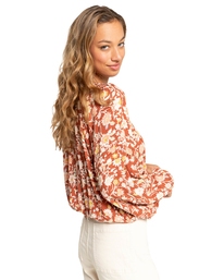 1 Heart Break - Long Sleeve Blouse for Women Red F3TP10BIF2 Billabong
