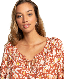 2 Heart Break - Long Sleeve Blouse for Women Red F3TP10BIF2 Billabong