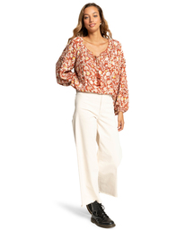 4 Heart Break - Long Sleeve Blouse for Women Red F3TP10BIF2 Billabong