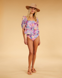 1 Salty Blonde Sweetest Ever - Kurzes Top f&uuml;r Frauen Violett F3TP12BIF2 Billabong