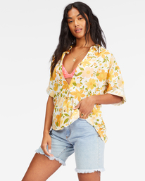 5 Made For Sun - Camisa de Manga Corta para Mujer Marron F3TP21BIF2 Billabong