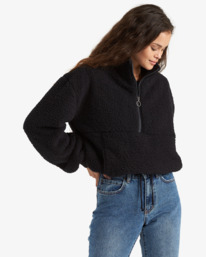 5 Time Off - Fleece mit Halbreißverschluss für Frauen Schwarz F3WA15BIF2 Billabong
