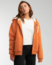 0 Cold Roses - Sweat à capuche zippé pour Femme  F3ZH12BIF2 Billabong