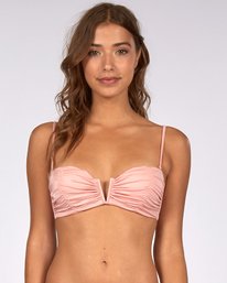 0 Sol Searcher V Wire Bandeau Bikini Top Pink H3ST06BIP8 Billabong