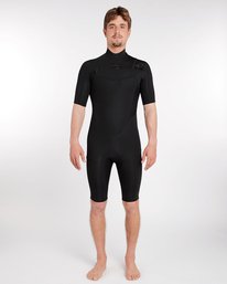 0 2/2 Absolute Comp Flatlock Chest Zip Springsuit Black H42M11BIP8 Billabong