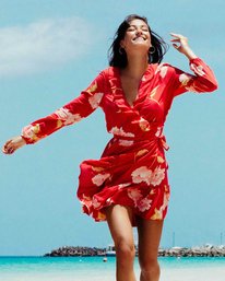 0 Ruff Girl Club Wrap Dress  J3DR10BIMU Billabong