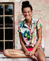 0 Crystal Waterfalls Sheer Cotton Shirt  J3TP04BIS8 Billabong