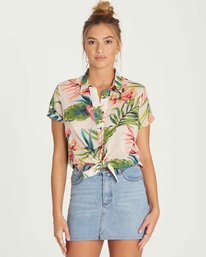 1 Crystal Waterfalls Sheer Cotton Shirt  J3TP04BIS8 Billabong