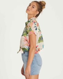 3 Crystal Waterfalls Sheer Cotton Shirt  J3TP04BIS8 Billabong