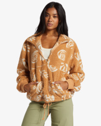 0 Time Off - Fleece met Halve Rits voor Dames Beige J6413BTI Billabong