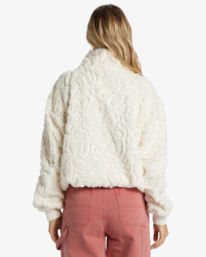 3 Time Off - Fleece met Halve Rits voor Dames White J6413BTI Billabong