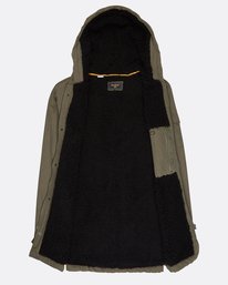 3 Stafford Dwr Warm Parka Jacket Green L1JK19BIF8 Billabong