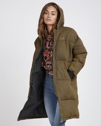 0 Under Spell Long Oversize Hooded Jacket  L3JK01BIF8 Billabong