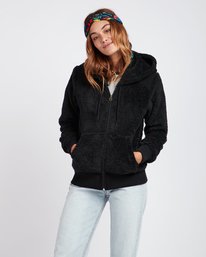 2 Cozy Down Loose Knit Zip Hoodie  L3WA12BIF8 Billabong