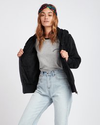3 Cozy Down Loose Knit Zip Hoodie  L3WA12BIF8 Billabong