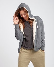 Essential Loose Fit Sherpa Lined Zip Hoodie Billabong