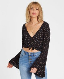 0 Pretty Daylight Long Sleeve Cropped Top  M3TP04BIW8 Billabong