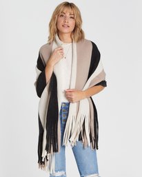0 On The Fringes Striped Scarf Black M9SC01BIW8 Billabong