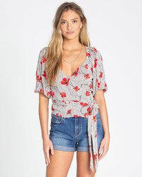 0 New Lust Wrap Blouse Top  N3TP06BIP9 Billabong