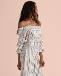 2 Tulum Weathers Off-Shoulder Blouse Top  N3TP12BIP9 Billabong