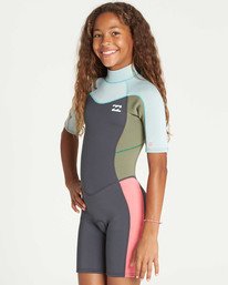 1 Girls' 2Mm Synergy Back Zip Springsuit  N42B07BIP9 Billabong