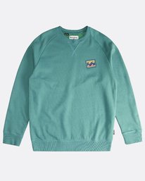 3 Iconic - Crew Pullover f&uuml;r M&auml;nner Gr&uuml;n Q1CR06BIF9 Billabong