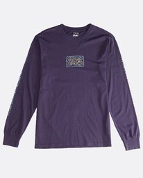 6 Heritage - Lang&auml;rmeliges T-Shirt f&uuml;r M&auml;nner Violett Q1LS02BIF9 Billabong