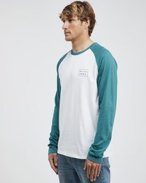 2 Die Cut - Camiseta de Manga Larga para Hombre Verde Q1LS05BIF9 Billabong
