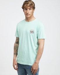 2 Iconic - T-Shirt f&uuml;r M&auml;nner Gr&uuml;n Q1SS06BIF9 Billabong