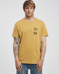 0 Exposure - Camiseta de Manga Corta para Hombre Amarillo Q1SS42BIF9 Billabong