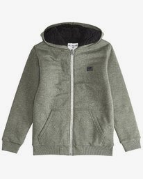0 All Day - Pull zippé à capuche Sherpa pour Garçon Vert Q2FL09BIF9 Billabong