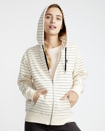 0 Beach Day - Pull zippé à capuche pour Femme Blanc Q3ZH01BIF9 Billabong