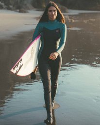 0 4/3mm Furnace Synergy GBS - Back Zip Fullsuit Neoprenanzug für Frauen Schwarz Q44G04BIF9 Billabong