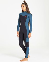2 4/3mm Furnace Synergy GBS - Back Zip Fullsuit Neoprenanzug für Frauen Schwarz Q44G04BIF9 Billabong