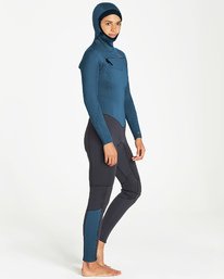 1 5/4mm Furnace Synergy Hd GBS - Chest Zip Hood Fullsuit Neoprenanzug für Frauen Schwarz Q45G04BIF9 Billabong