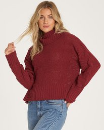2 Cherry Moon - Cowl Neck Jumper Red R3JP03BIW9 Billabong
