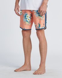 9 73 Line Up Pro 19" - Printed Board Shorts for Men Red S1BS35BIP0 Billabong