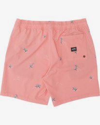 1 Sundays Pigment Laybacks 17" - Elastic Waist Board Shorts for Men Pink S1LB02BIP0 Billabong